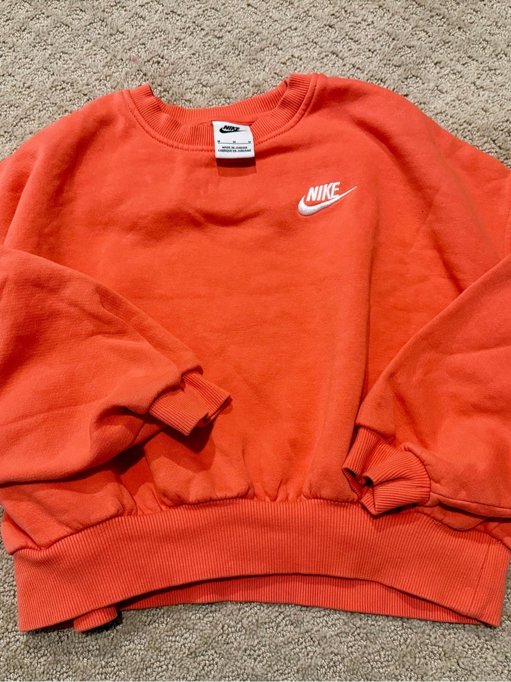 Nike Women’s Coral-Orange Crewneck Sweatshirt